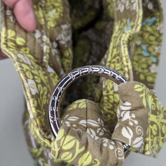 Vera Bradley shoulder bag & matching wallet blue birds green aqua U-1 - Picture 7 of 13